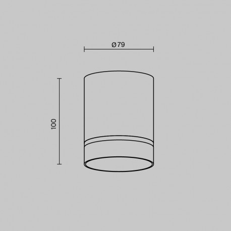 Maytoni Orlo Lampa Sufitowa LED 9W 250lm 3000K Black C085CL-9W3K-B