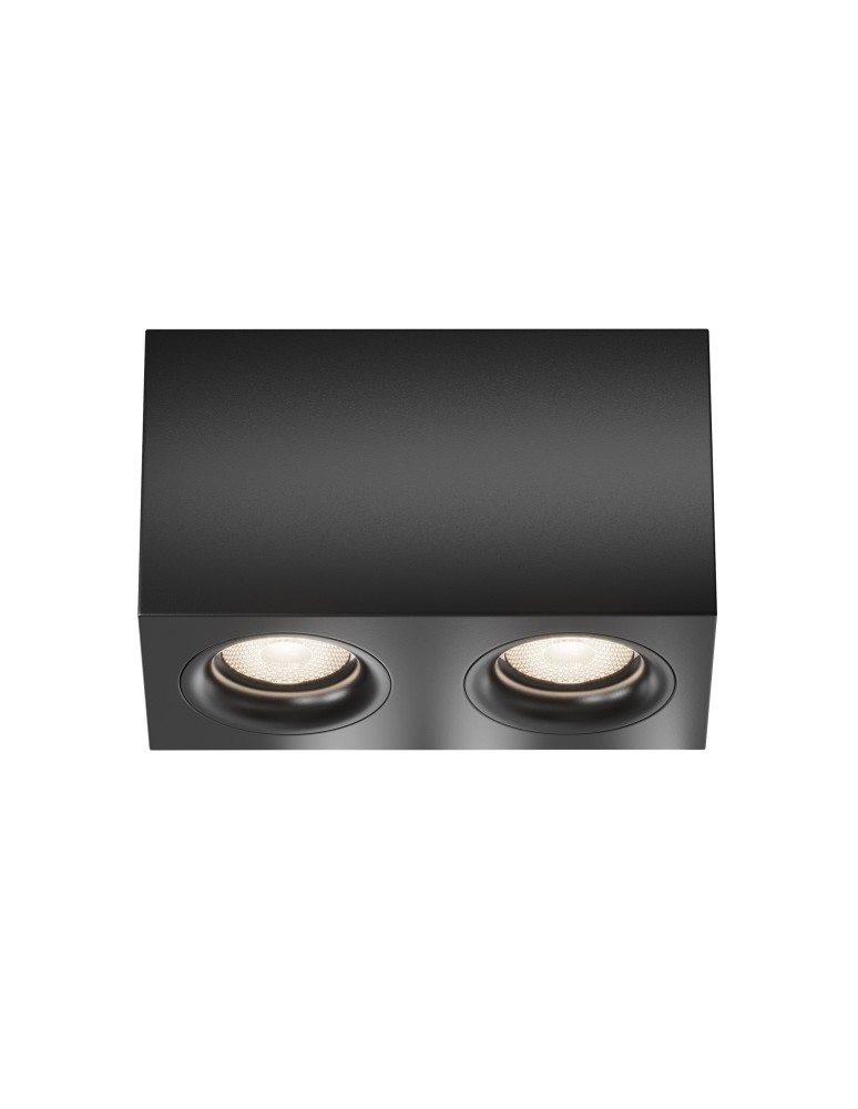 Square ceiling luminaires - Maytoni Slim Ceiling Lamp 2xGU10 50W Black C013CL-02B. - product kolory-swiatla.pl 1