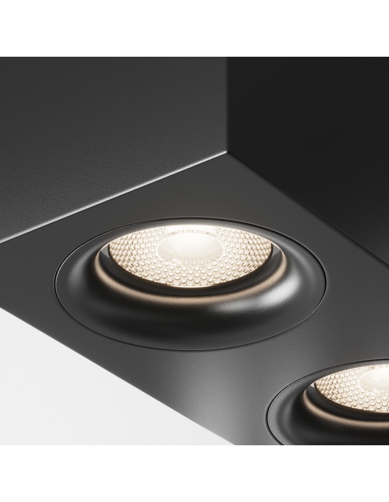 Square ceiling luminaires - Maytoni Slim Ceiling Lamp 2xGU10 50W Black C013CL-02B. - product kolory-swiatla.pl 3