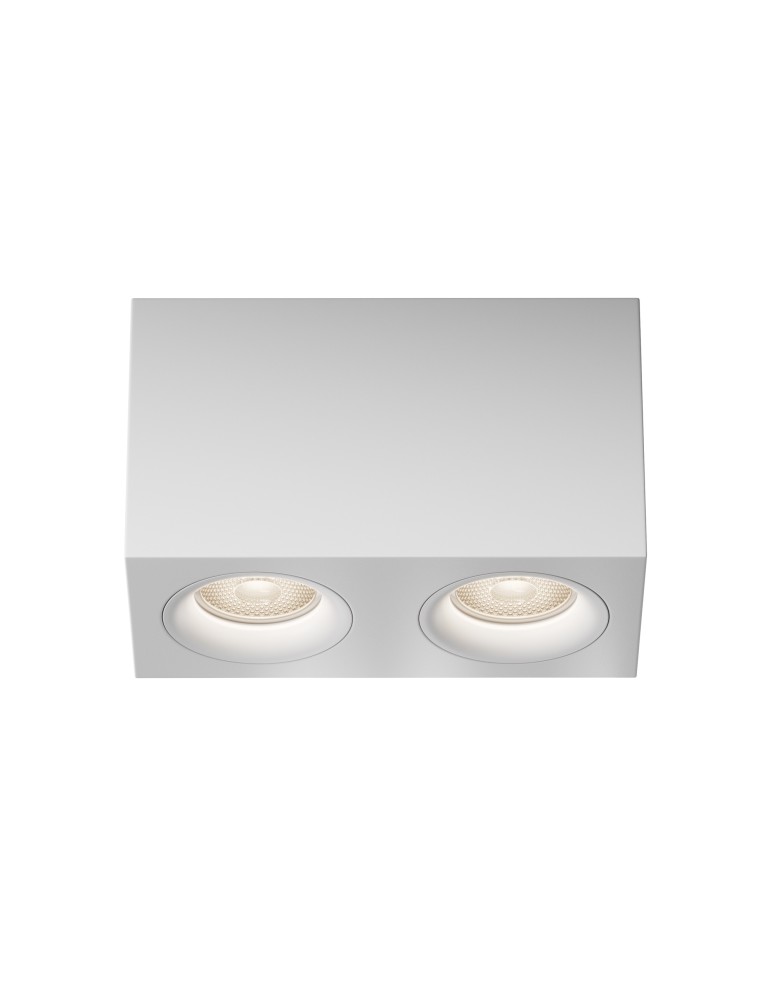 Square ceiling luminaires - Maytoni Slim Ceiling Lamp 2xGU10 50W White C013CL-02W. - product kolory-swiatla.pl 1