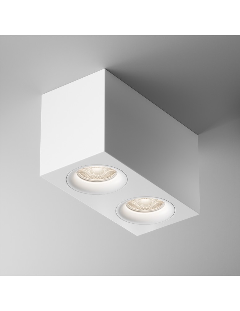 Square ceiling luminaires - Maytoni Slim Ceiling Lamp 2xGU10 50W White C013CL-02W. - product kolory-swiatla.pl 4