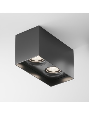 Maytoni Slim Ceiling Lamp 2xGU10 50W Black C015CL-02B.