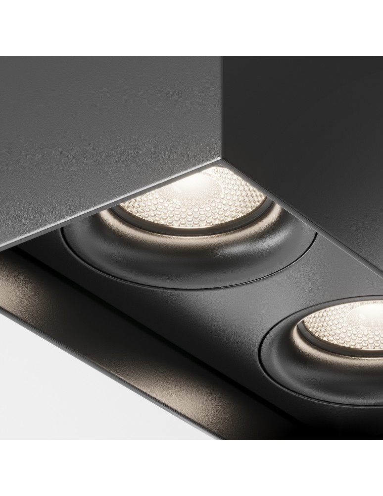 Square ceiling luminaires - Maytoni Slim Ceiling Lamp 2xGU10 50W Black C015CL-02B. - product kolory-swiatla.pl 3