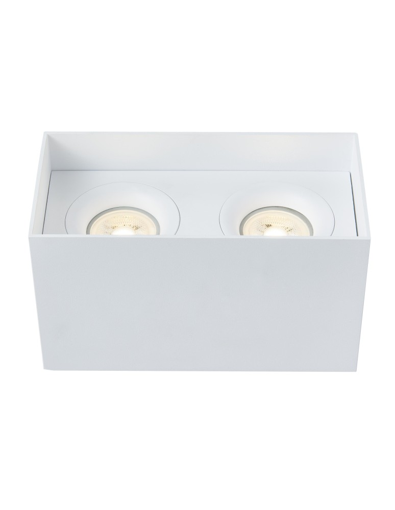 Square ceiling luminaires - Maytoni Slim Ceiling Lamp 2xGU10 50W White C015CL-02W. - product kolory-swiatla.pl 2