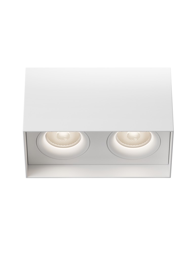Square ceiling luminaires - Maytoni Slim Ceiling Lamp 2xGU10 50W White C015CL-02W. - product kolory-swiatla.pl 1