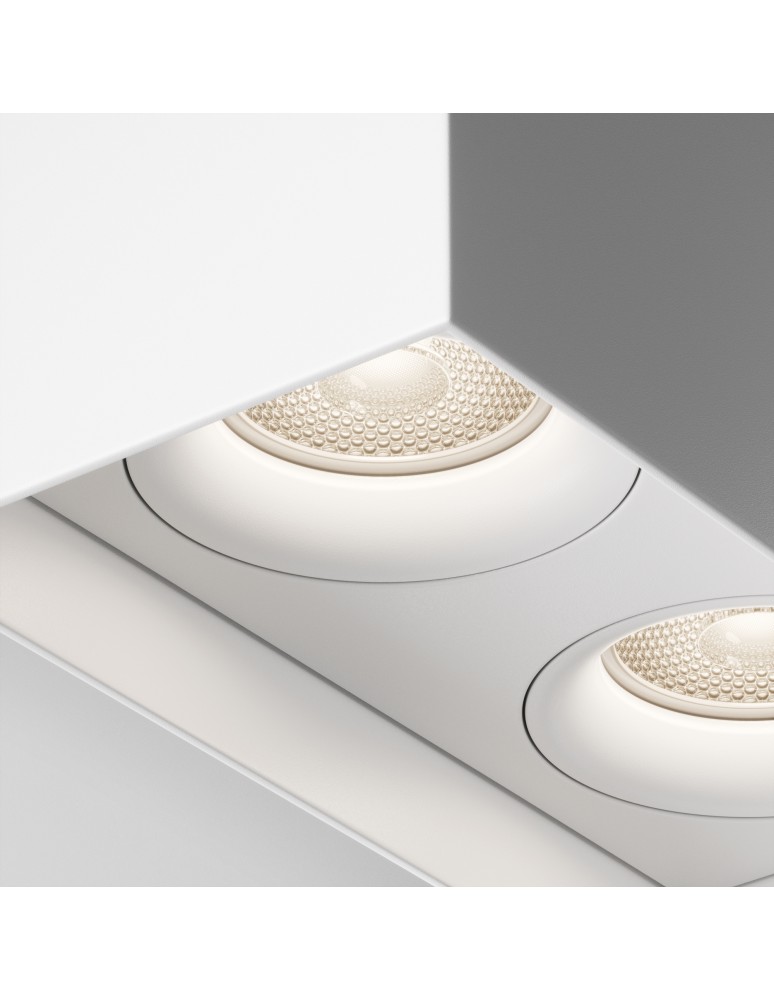 Square ceiling luminaires - Maytoni Slim Ceiling Lamp 2xGU10 50W White C015CL-02W. - product kolory-swiatla.pl 3