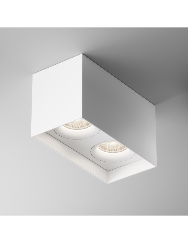 Square ceiling luminaires - Maytoni Slim Ceiling Lamp 2xGU10 50W White C015CL-02W. - product kolory-swiatla.pl 4