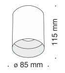 Ceiling luminaires for replaceable light source - Maytoni Slim Ceiling Lamp 1xGU10 50W Black C014CL-01B - product 3