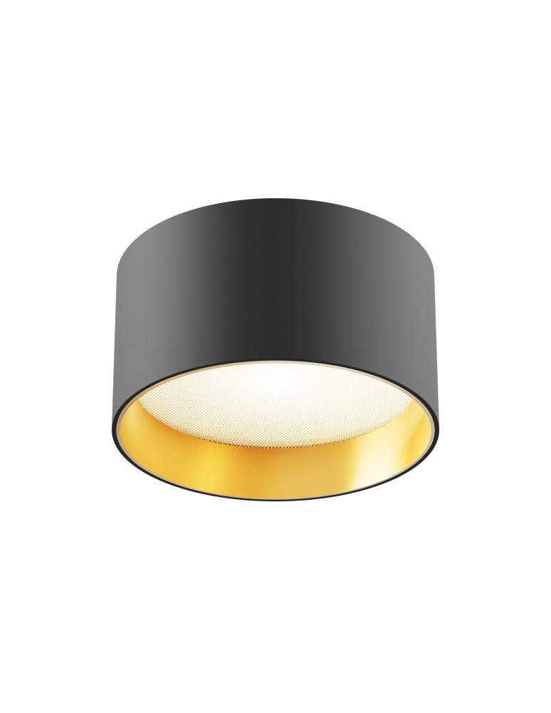 LED ceiling luminaires - Maytoni Vega LED Ceiling Lamp 12W 890lm 3000K Black, Gold Matte C089CL-12W3K-BMG - product kolory-swiatla.pl 1