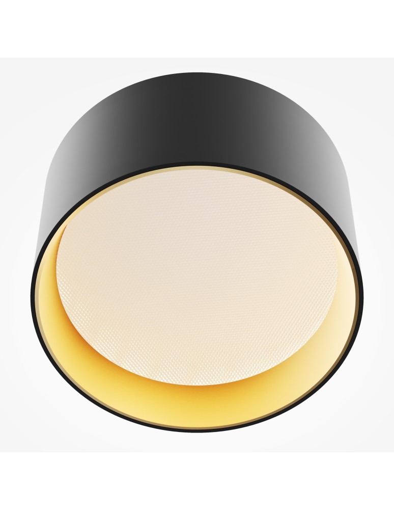 LED ceiling luminaires - Maytoni Vega LED Ceiling Lamp 12W 890lm 3000K Black, Gold Matte C089CL-12W3K-BMG - product kolory-swiatla.pl 2