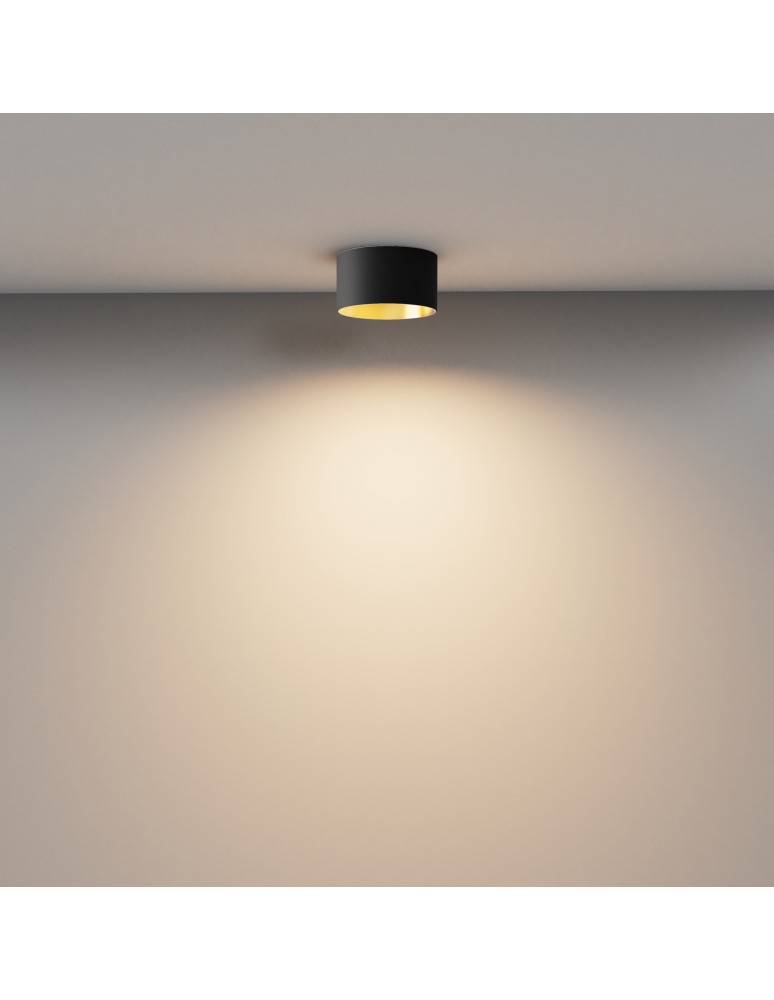 LED ceiling luminaires - Maytoni Vega LED Ceiling Lamp 12W 890lm 3000K Black, Gold Matte C089CL-12W3K-BMG - product kolory-swiatla.pl 3