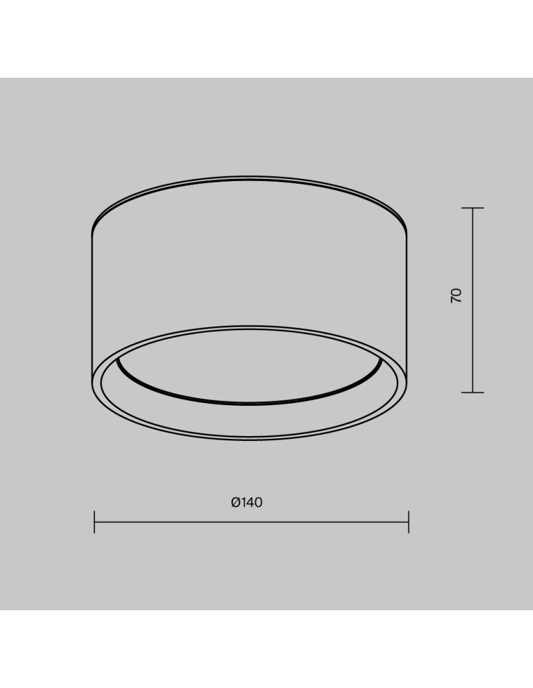 LED ceiling luminaires - Maytoni Vega LED Ceiling Lamp 15W 1020lm 3000K Black C089CL-15W3K-B. - product kolory-swiatla.pl 6