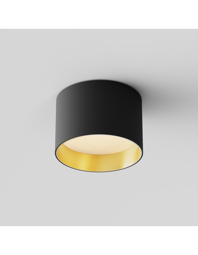 LED ceiling luminaires - Maytoni Vega LED Ceiling Lamp 8W 580lm 3000K Black, Gold Matte C089CL-8W3K-BMG - product kolory-swiatla.pl 4