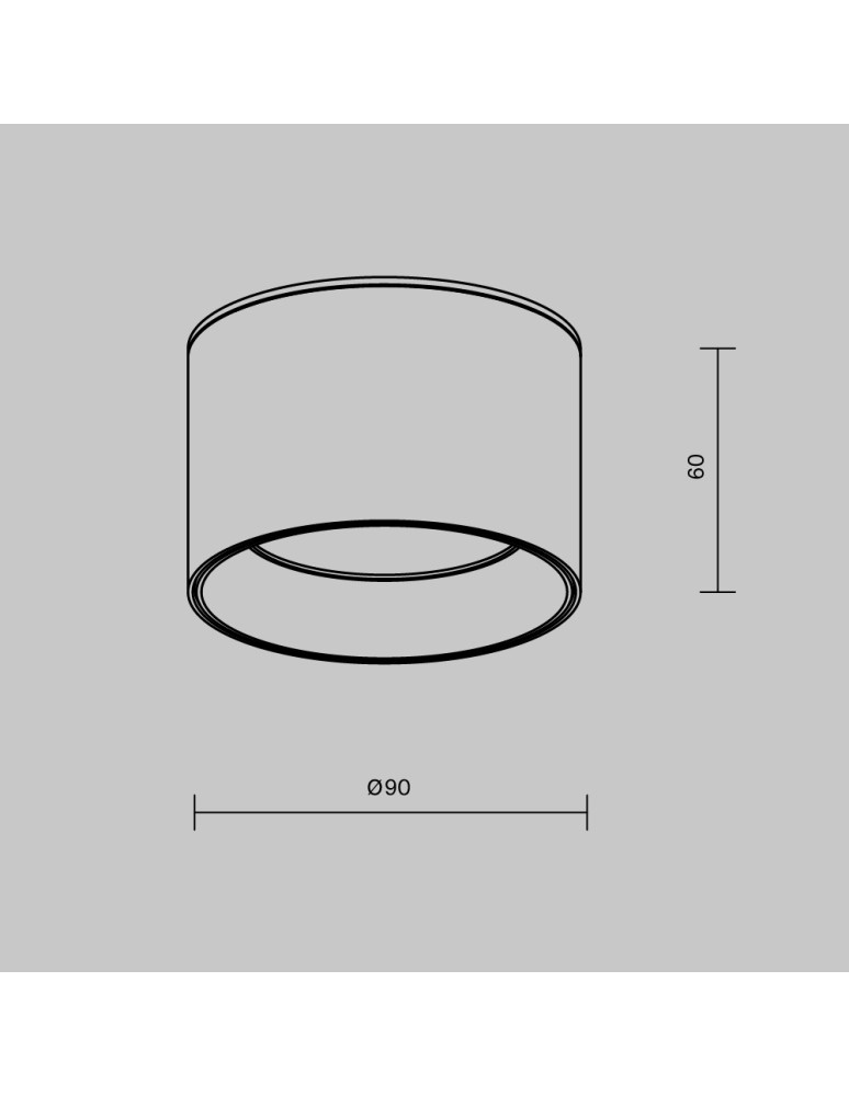 LED ceiling luminaires - Maytoni Vega LED Ceiling Lamp 8W 580lm 3000K Black, Gold Matte C089CL-8W3K-BMG - product kolory-swiatla.pl 6