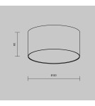LED ceiling luminaires - Maytoni Zon LED Ceiling Lamp 12W 560lm 3000K Black C032CL-12W3K-RD-B. - product 5