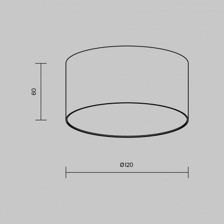 Maytoni Zon Lampa Sufitowa LED 12W 560lm 3000K Black C032CL-12W3K-RD-B