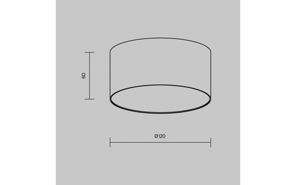 Maytoni Zon Lampa Sufitowa LED 12W 560lm 3000K Black C032CL-12W3K-RD-B