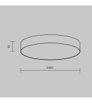 LED ceiling lamps - Maytoni Zon LED Ceiling Lamp 45W 2540lm 3000K Black C032CL-45W3K-RD-B. - product 6