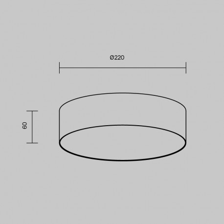 Maytoni Zon Lampa Sufitowa LED 24W 1240lm 3000K Black C032CL-24W3K-RD-B