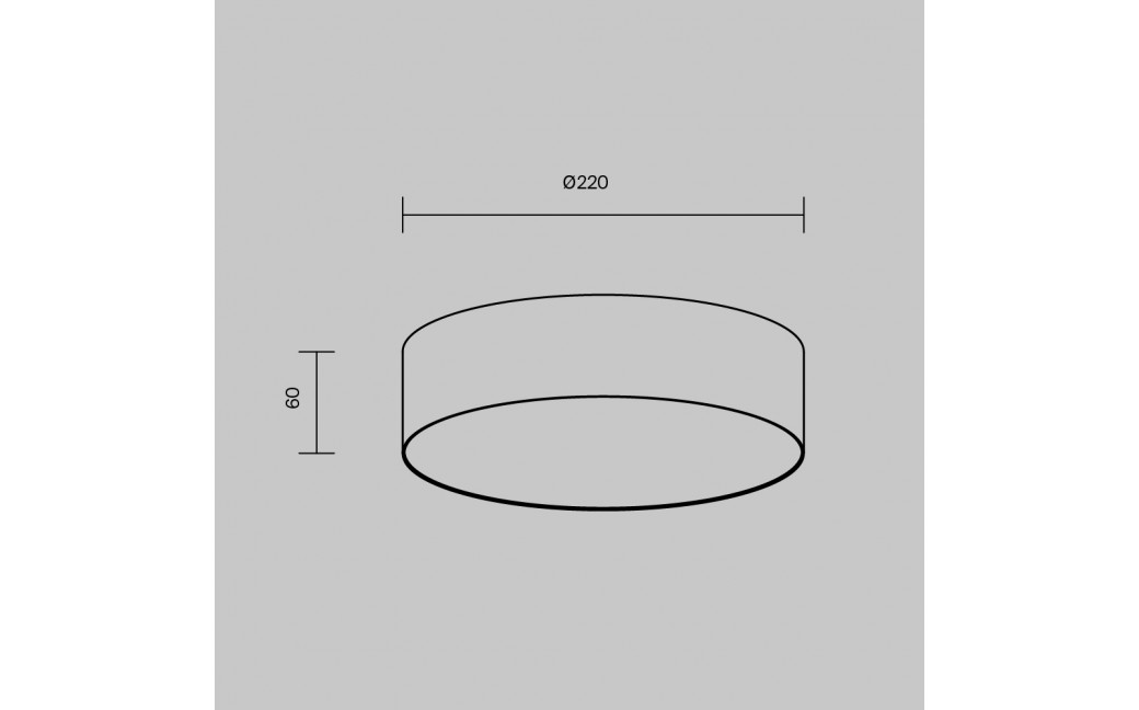 Maytoni Zon Lampa Sufitowa LED 24W 1240lm 3000K Black C032CL-24W3K-RD-B