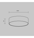 LED ceiling lamps - Maytoni Zon LED Ceiling Lamp 24W 1420lm 3000K Gold Mat C032CL-24W3K-RD-MG. - product 6