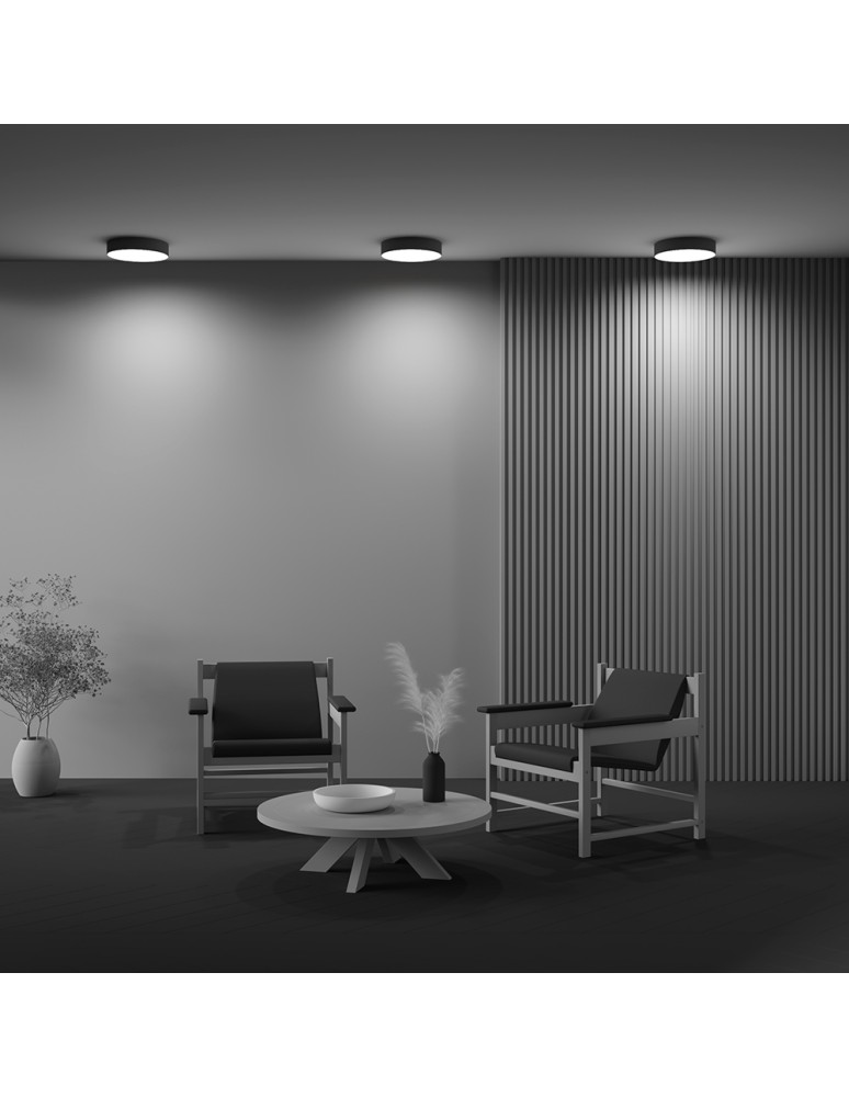 LED ceiling lamps - Maytoni Zon LED Ceiling Lamp 36W 1800lm 3000K Black C032CL-36W3K-RD-B. - product kolory-swiatla.pl 7