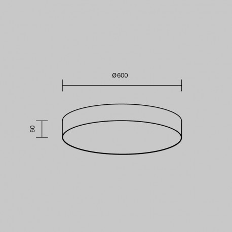 Maytoni Zon Lampa Sufitowa LED 90W 7140lm 3000K Black C032CL-90W3K-RD-B