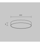 LED ceiling lamps - Maytoni Zon LED Ceiling Lamp 90W 4970lm 3000K Gold Mat C032CL-90W3K-RD-MG. - product 6