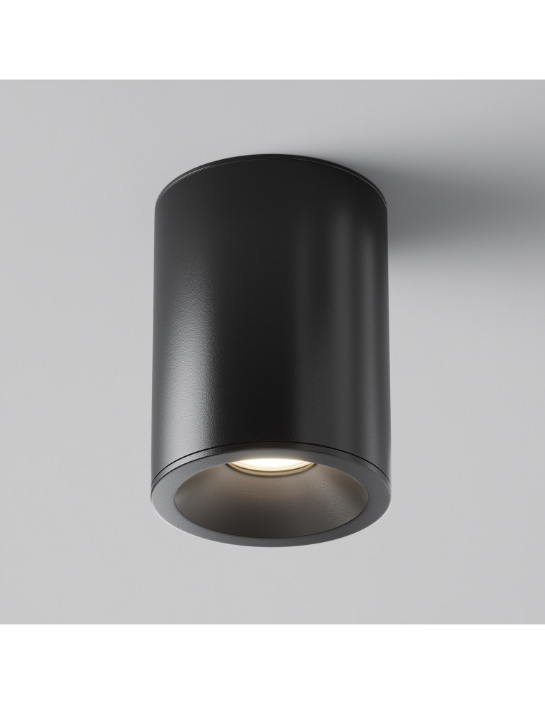 Hermetic ceiling luminaires - Maytoni Zoom Ceiling Lamp 1xGU10 50W IP65 Black C029CL-01B. - product kolory-swiatla.pl 5