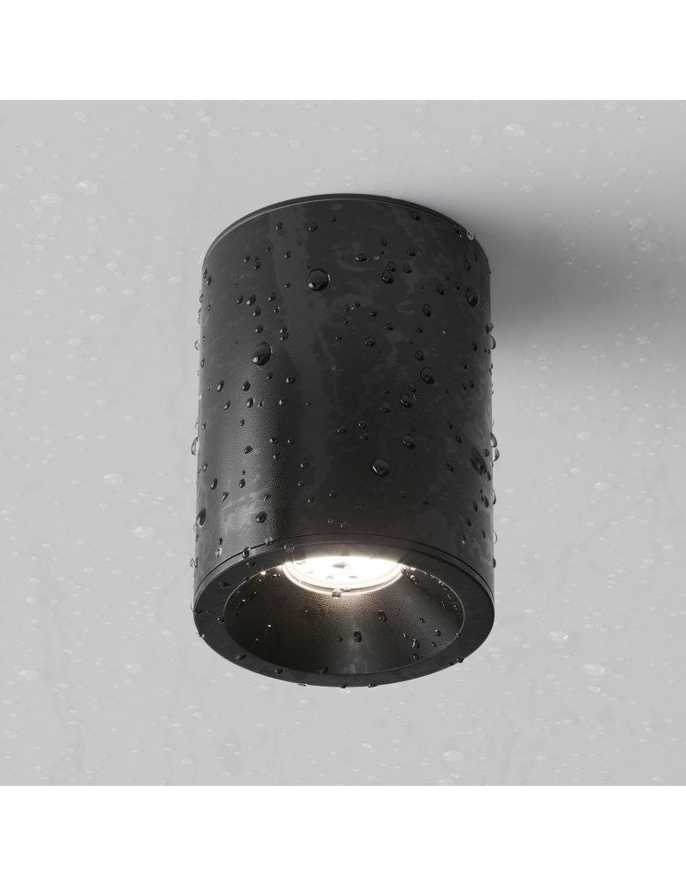 Hermetic ceiling luminaires - Maytoni Zoom Ceiling Lamp 1xGU10 50W IP65 Black C029CL-01B. - product kolory-swiatla.pl 6