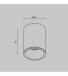 Hermetic ceiling luminaires - Maytoni Zoom Ceiling Lamp 1xGU10 50W IP65 Black C029CL-01B. - product 7