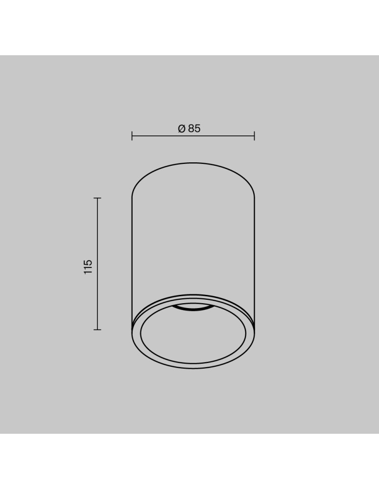 Hermetic ceiling luminaires - Maytoni Zoom Ceiling Lamp 1xGU10 50W IP65 White C029CL-01W. - product kolory-swiatla.pl 6