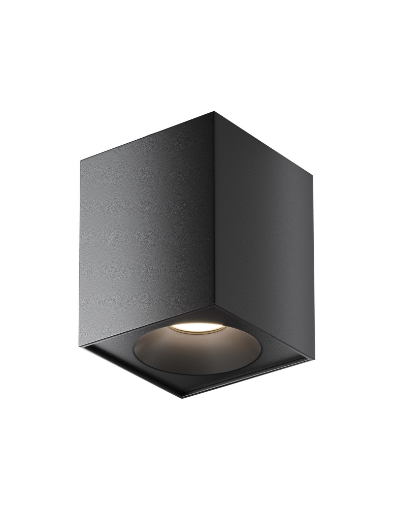 Square ceiling luminaires - Maytoni Zoom Ceiling Lamp 1xGU10 50W IP65 Black C030CL-01B. - product kolory-swiatla.pl 1