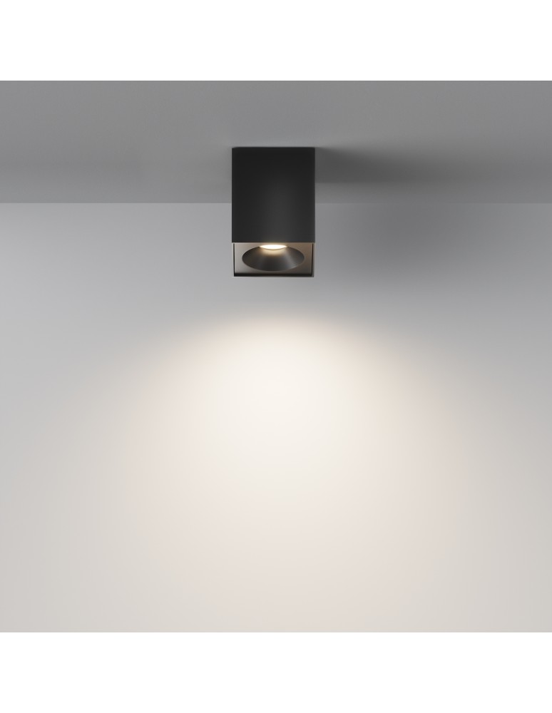 Square ceiling luminaires - Maytoni Zoom Ceiling Lamp 1xGU10 50W IP65 Black C030CL-01B. - product kolory-swiatla.pl 4