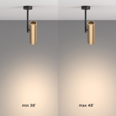 Maytoni Elti Lampa Sufitowa 1xGU10 50W Czarny, Złoty C020CL-01GB