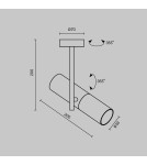 Adjustable ceiling lamps - spots - Maytoni Elti Ceiling Lamp 1xGU10 50W Black, Gold C020CL-01GB - product 6