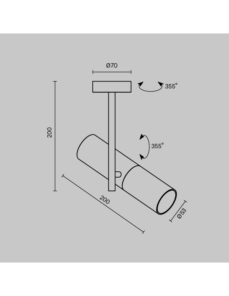 Adjustable ceiling lamps - spots - Maytoni Elti Ceiling Lamp 1xGU10 50W Black, Gold C020CL-01GB - product kolory-swiatla.pl 6
