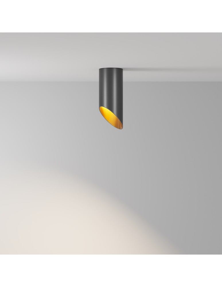 Round ceiling luminaires - Maytoni Lipari Ceiling Lamp 1xGU10 12W Black, Gold C044CL-01-15GU10-B. - product kolory-swiatla.pl 4