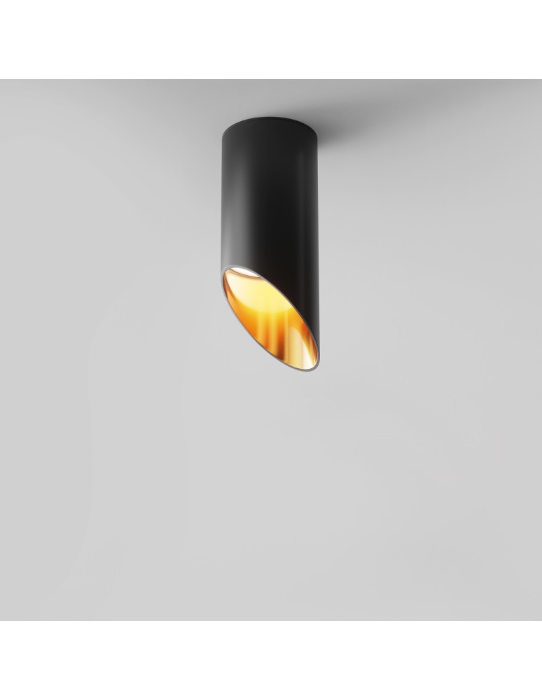 Round ceiling luminaires - Maytoni Lipari Ceiling Lamp 1xGU10 12W Black, Gold C044CL-01-15GU10-B. - product kolory-swiatla.pl 5