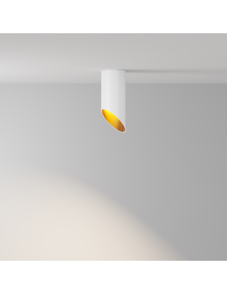 Round ceiling luminaires - Maytoni Lipari Ceiling Lamp 1xGU10 12W White, Gold C044CL-01-15GU10-W. - product kolory-swiatla.pl 3