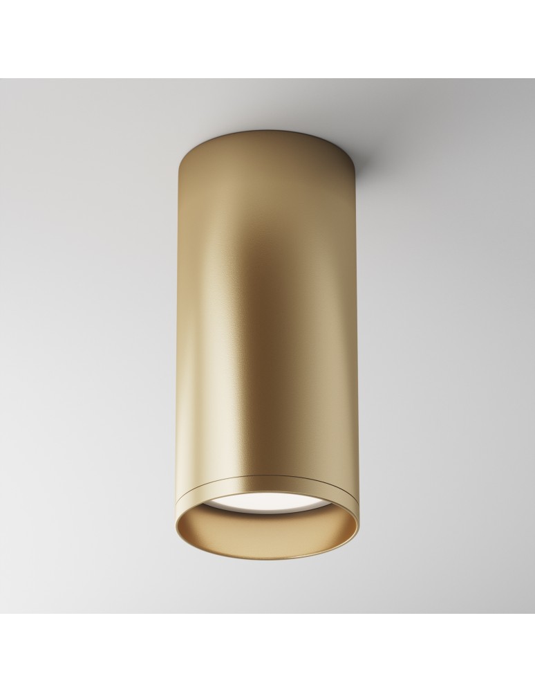 Round ceiling luminaires - Maytoni Focus Ceiling Lamp 1xGU10 10W Gold Matte C010CL-01MG - product kolory-swiatla.pl 6