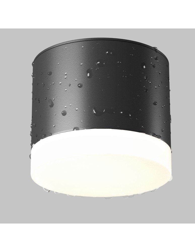 Hermetic ceiling luminaires - Maytoni Pauline Ceiling Lamp 1xGX53 15W IP44 Black C087CL-GX53-B. - product kolory-swiatla.pl 5