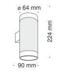Maytoni KILT Kinkiet/Ścienna LED 10W 750lm 3000K Black C027WL-L10B