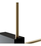 Maytoni Pars Kinkiet/Ścienna LED 12W 1050lm 3000K Czarny, Złoty C070WL-L12GB3K