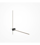 Maytoni Pars Kinkiet/Ścienna LED 12W 1050lm 3000K Czarny, Złoty C070WL-L12GB3K