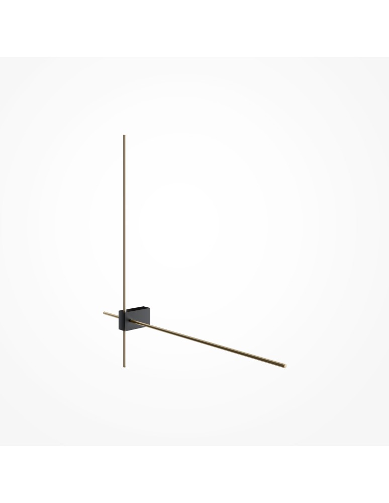 Maytoni Pars Kinkiet/Ścienna LED 12W 1050lm 3000K Czarny, Złoty C070WL-L12GB3K