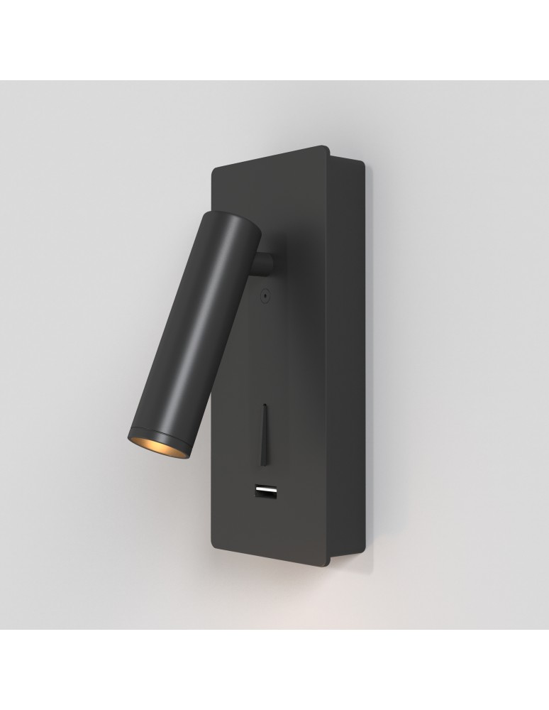 Wall lamps - Maytoni Mirax Wall lamp/wall switch with LED reading switch 3W 200lm 3000K Black C041WL-L3B3K - product kolory-swiatla.pl 1