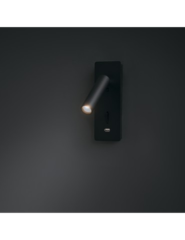 Maytoni Mirax Wall lamp/wall switch with LED reading switch 3W 200lm 3000K Black C041WL-L3B3K - product 2