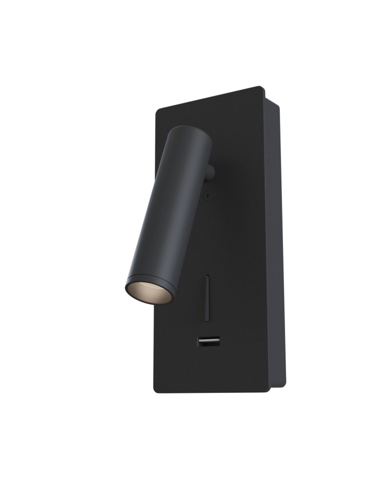 Wall lamps - Maytoni Mirax Wall lamp/wall switch with LED reading switch 3W 200lm 3000K Black C041WL-L3B3K - product kolory-swiatla.pl 4