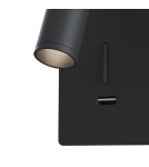 Wall lamps - Maytoni Mirax Wall lamp/wall switch with LED reading switch 3W 200lm 3000K Black C041WL-L3B3K - product 5